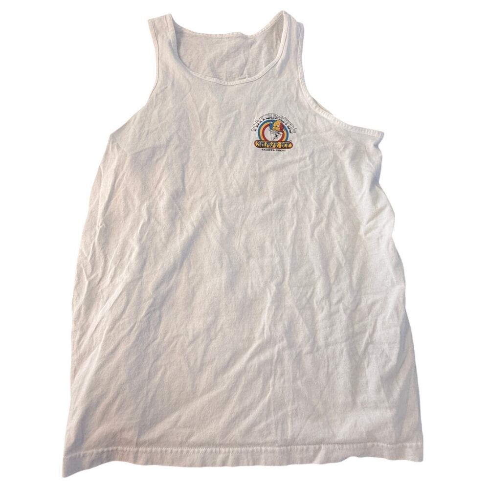 Vintage Matsumoto’s Shave Ice Haleiwa Hawaii Tank Top White Single Stitch XL